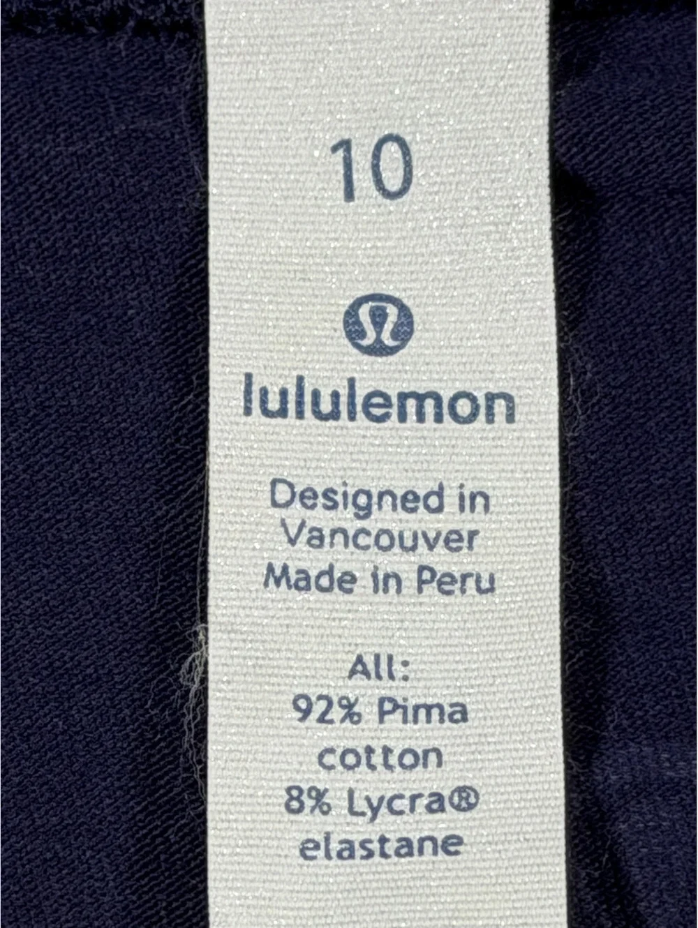 Lululemon Women's Long Sleeve V-Neck Shirt Size 10 Purple Cotton Lycra